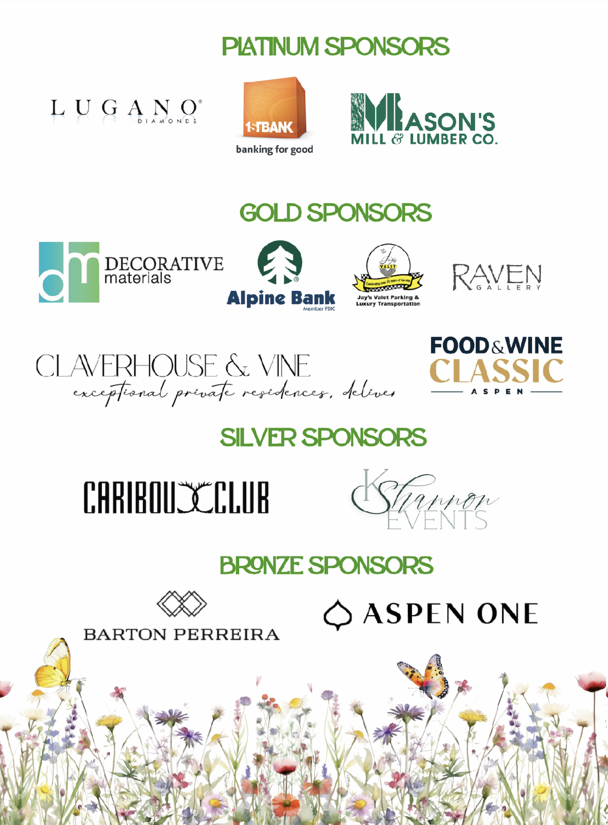 BBF 25 Sponsors